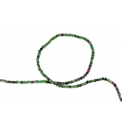 Ρουμπίνι σε ζοϊσίτη (Ruby In Zoisite) σε χρώμα πράσινο και σχήμα κύβος ταγιέ